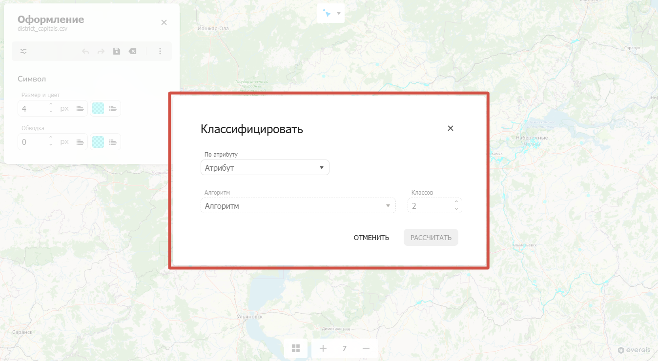Классификация оформления по атрибутам
